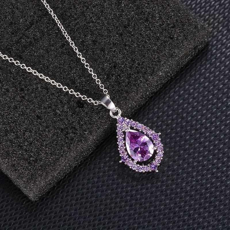Nadine – Halskette und Ohrringe in Amethyst