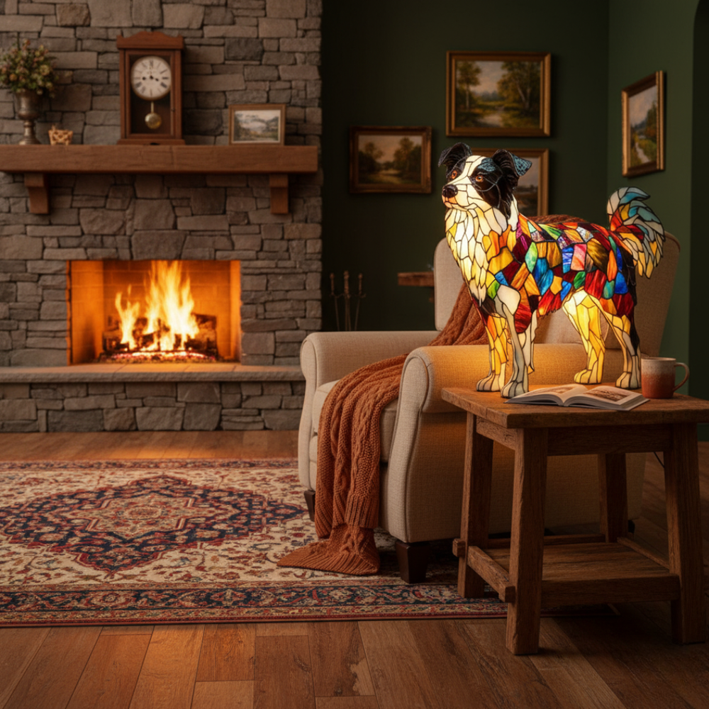 Handgefertigte Lampe – Eleganter Hund