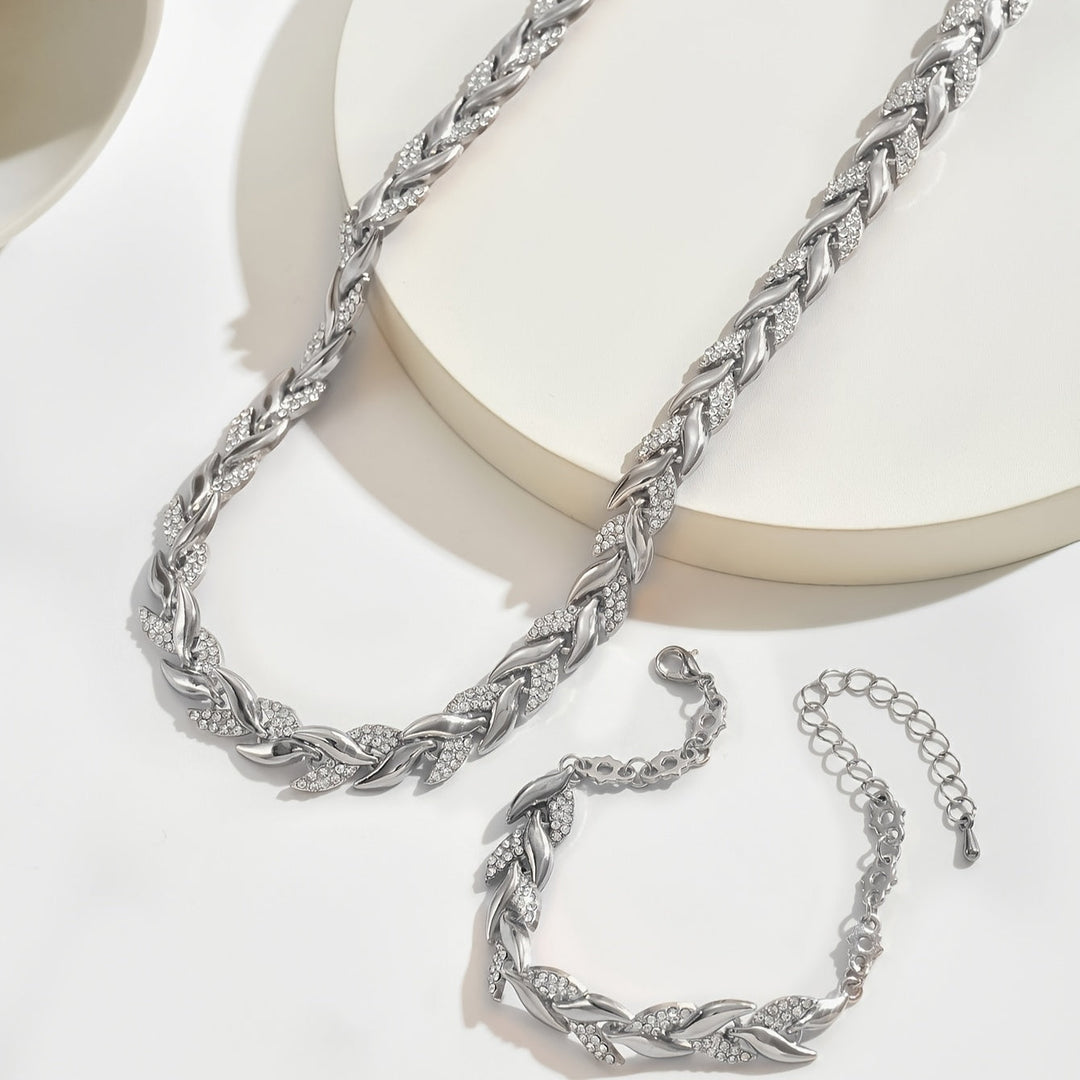 Parel – Halskette und Armband mit Blattmotiv