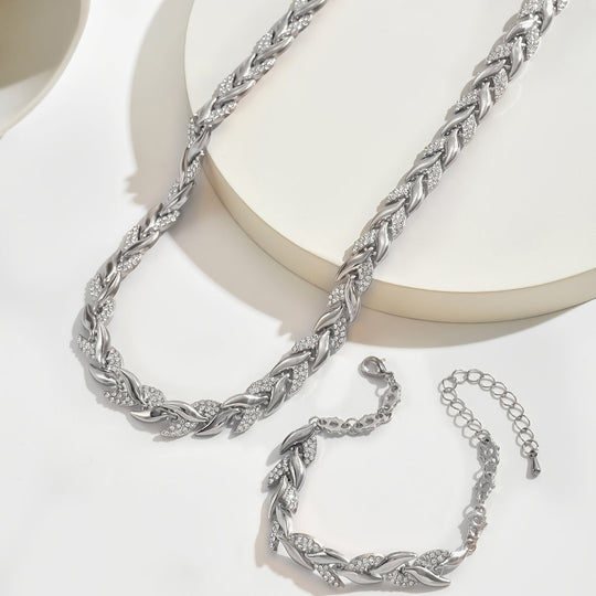 Parel – Halskette und Armband mit Blattmotiv