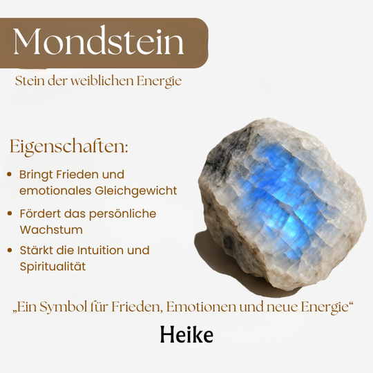 Ella – Halskette mit Eule und blauem Kristall