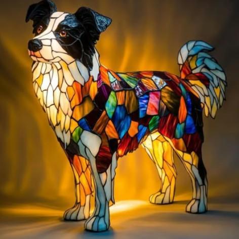 Handgefertigte Lampe – Eleganter Hund
