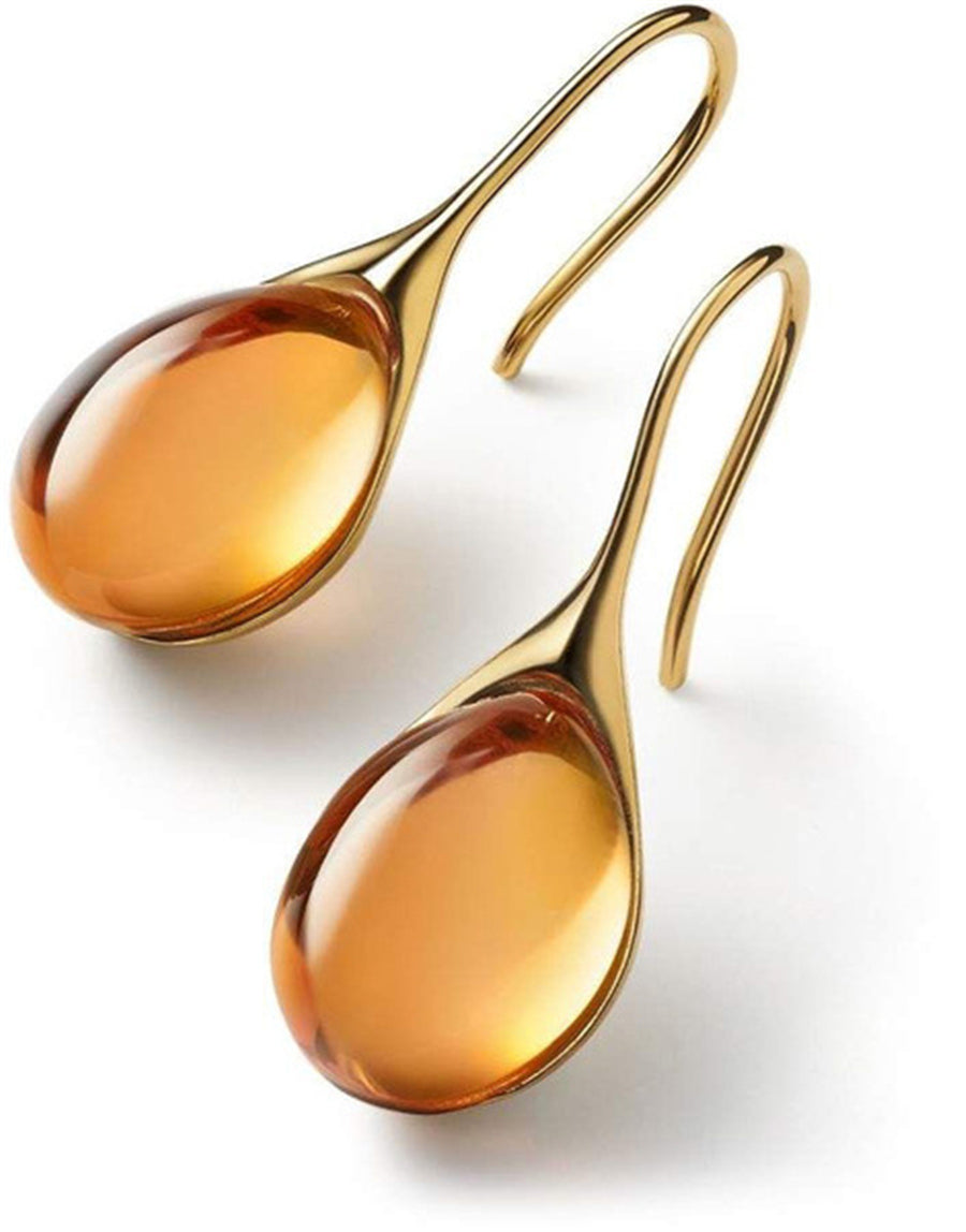 Ohrhänger mit Kristallen, Gold- und Silberton