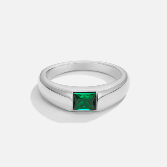 Ember – Silberring mit Smaragd