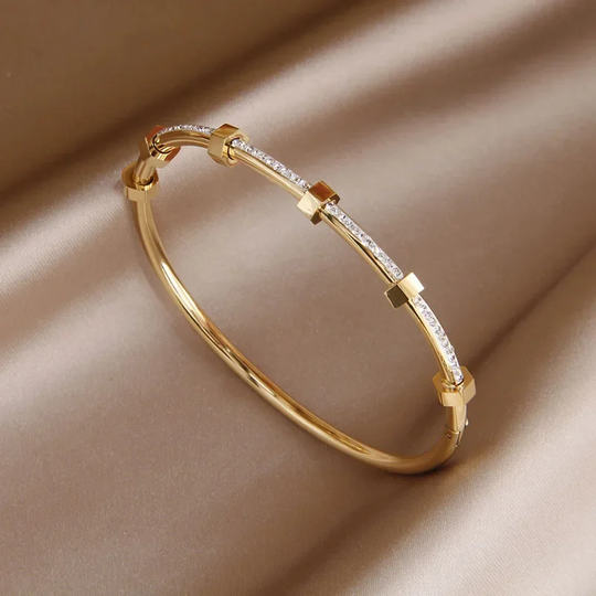 Madison – goldplattiertes Armband mit Moissanit-Details