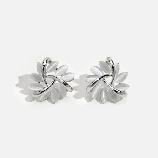 Courtney – runde Ohrstecker mit Opal-Details